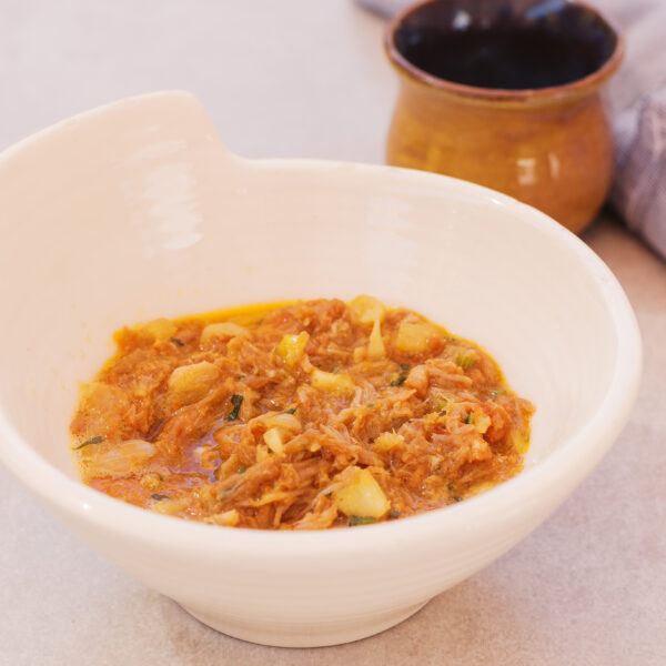 PORÇÃO DE PERNIL COM VINAGRETE DE ABACAXI 130G